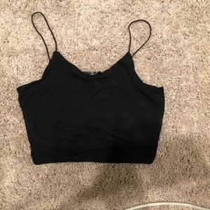 cropped thin strapped tank